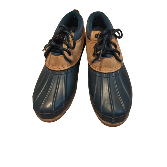 LANDS' END Navy Blue Duck Ankle Shoes Rain Snow Outdoors Rugged Women's Size 10 - Picture 3 of 6